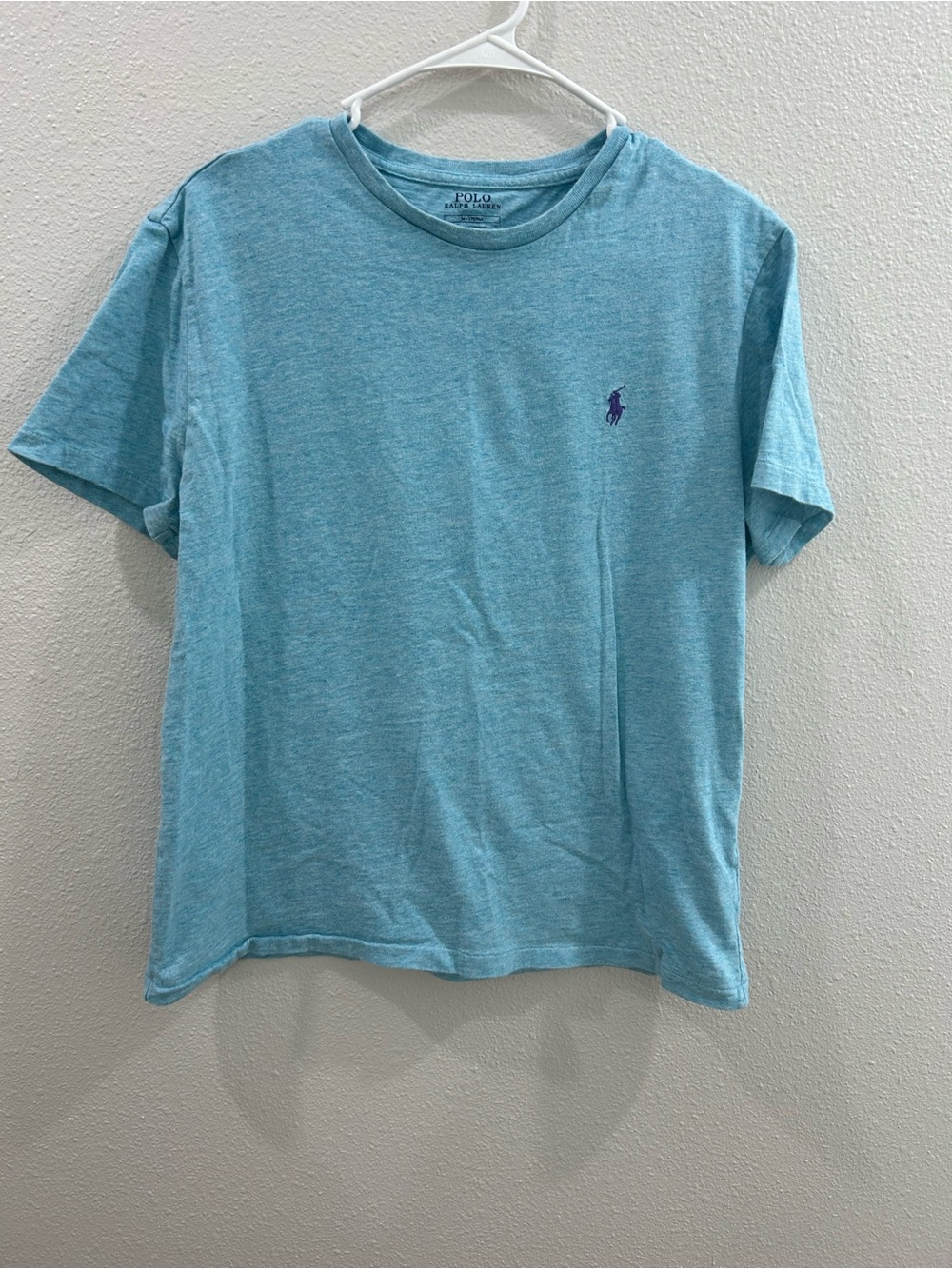 Polo by Ralph Lauren Heather Aqua Short Sleeve Crewneck Tee with Navy Pony